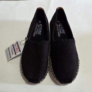 Bobs Skechers Black Memory Foam Slip On Shoes Sz 7